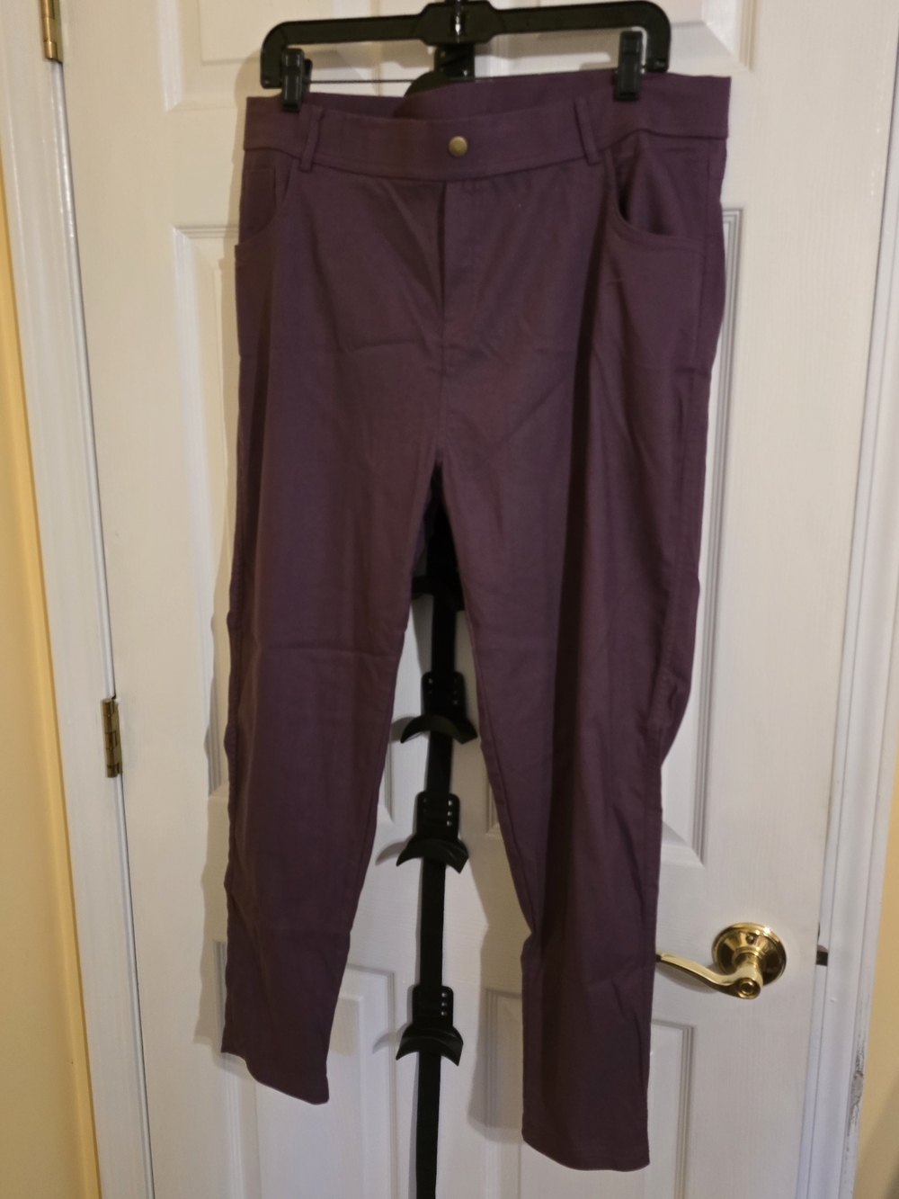 Amaryllis Women's Plum Stretch Chinos